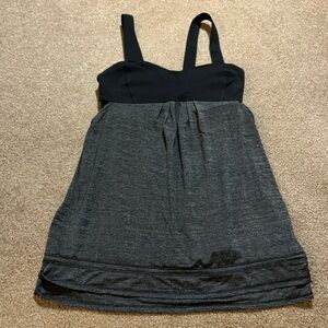 lululemon athletica Black and Gray Tank Top